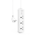 Мережевий подовжувач XO WL17 на 3 розетки 10A/250V (2m)- білий