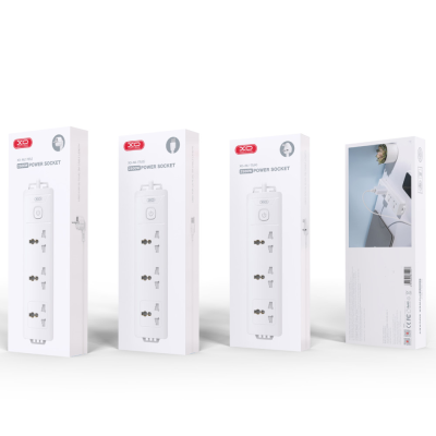 Мережевий подовжувач XO WL17 на 3 розетки 10A/250V (2m)- білий
