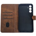 Чохол-книжка Leather Folio New для Samsung A15 4G (магнітна застібка)- коричневий