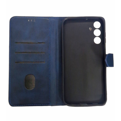 Чохол-книжка Leather Folio New для Samsung A15 4G (магнітна застібка)- синій