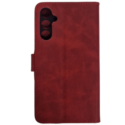 Чохол-книжка Leather Folio New для Samsung A15 4G (магнітна застібка)- червоний