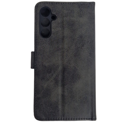 Чохол-книжка Leather Folio New для Samsung A15 4G (магнітна застібка)- чорний