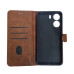 Чохол-книжка Leather Folio New для Xiaomi Redmi 13C 4G / Poco C65 (магнітна застібка)- коричневий