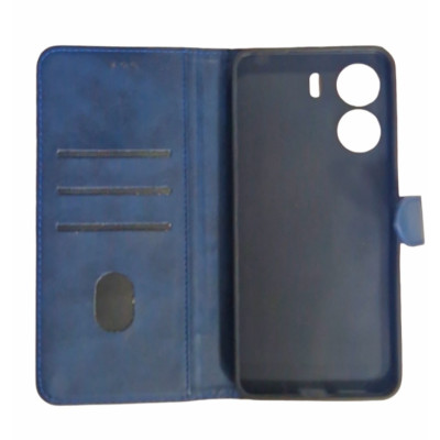 Чохол-книжка Leather Folio New для Xiaomi Redmi 13C 4G / Poco C65 (магнітна застібка)- синій