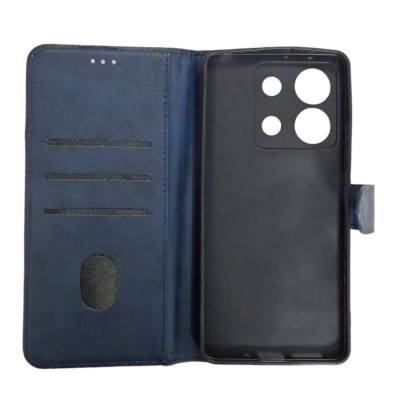 Чохол-книжка Leather Folio New для Xiaomi Redmi Note 13 5G (магнітна застібка)- синій