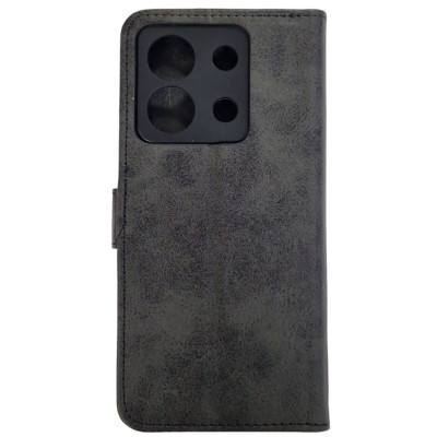 Чохол-книжка Leather Folio New для Xiaomi Redmi Note 13 5G (магнітна застібка)- чорний