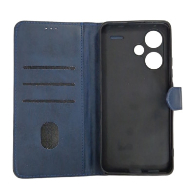 Чохол-книжка Leather Folio New для Xiaomi Redmi Note 13 Pro Plus 5G (магнітна застібка)- синій
