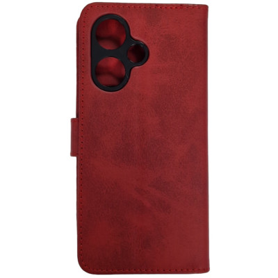 Чохол-книжка Leather Folio New для Xiaomi Redmi Note 13 Pro Plus 5G (магнітна застібка)- червоний