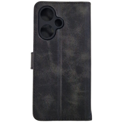 Чохол-книжка Leather Folio New для Xiaomi Redmi Note 13 Pro Plus 5G (магнітна застібка)- чорний