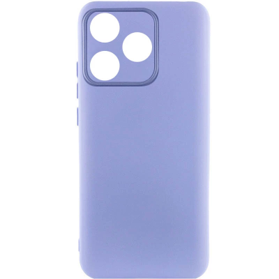 Накладка (з мікрофіброю) Silicone Cover Lakshmi Full Camera для TECNO Spark 10- бузковий