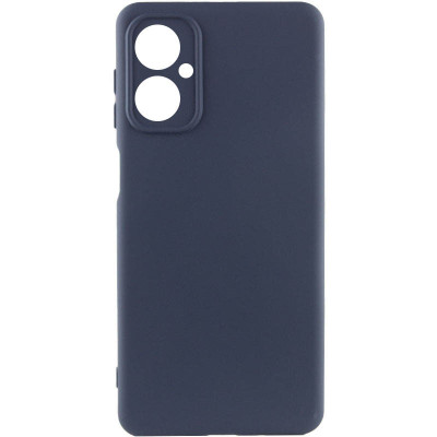 Накладка (з мікрофіброю) Silicone Cover Lakshmi Full Camera для TECNO Spark 9 Pro (KH7n)- темно-синій