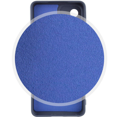 Накладка (з мікрофіброю) Silicone Cover Lakshmi Full Camera для TECNO Spark 9 Pro (KH7n)- темно-синій