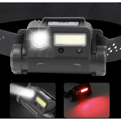 Ліхтарик налобний BL 123 COB+USB Charge