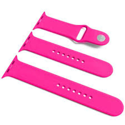 Ремінець силіконовий для Apple Watch Sport Band 42(ser.1-3)/44/45/46/49mm (S/M and M/L) 3pcs- малиновий
