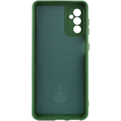 Накладка (з мікрофіброю) Silicone Cover Lakshmi Full Camera для Samsung A35- темно-зелений