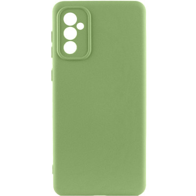 Накладка (з мікрофіброю) Silicone Cover Lakshmi Full Camera для Samsung A35- фісташковий