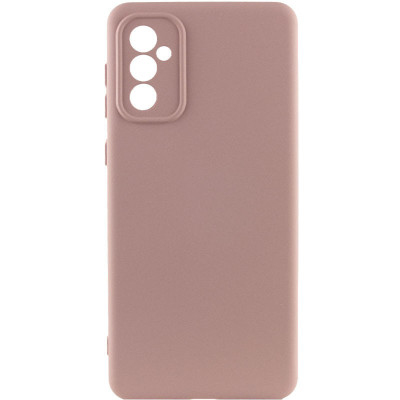 Накладка (з мікрофіброю) Silicone Cover Lakshmi Full Camera для Samsung A35- рожевий пісок