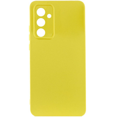 Накладка (з мікрофіброю) Silicone Cover Lakshmi Full Camera для Samsung A35- жовтий