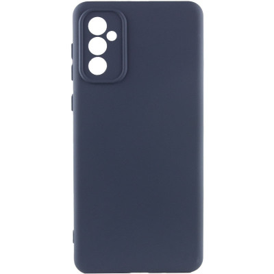 Накладка (з мікрофіброю) Silicone Cover Lakshmi Full Camera для Samsung A35- темно-синій