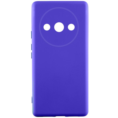 Накладка (з мікрофіброю) Silicone Cover Lakshmi Full Camera для Xiaomi Redmi A3- ультра-синій