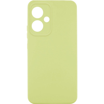 Накладка (з мікрофіброю) Silicone Cover Lakshmi Full Camera для Xiaomi Redmi 13 4G / Poco M6 4G- світло-жовтий