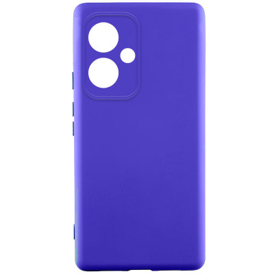 Накладка (з мікрофіброю) Silicone Cover Lakshmi Full Camera для Xiaomi Redmi 13 4G / Poco M6 4G- ультра-синій