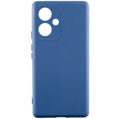 Накладка (з мікрофіброю) Silicone Cover Lakshmi Full Camera для Xiaomi Redmi 13 4G / Poco M6 4G- темно-синій