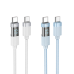 USB-C кабель Borofone BU46 Basic PD60W Type-C to Type-C with display 1.2m- сірий