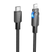 USB-C кабель Borofone BU41 Kelly PD27W (поворотний 360` / LED indicator) Type-C to Lightning 1.2m- чорний