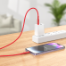 USB-C кабель Borofone BU38 PD 20W LED charging indicator 1.2m Type-C to Lightning - червоний