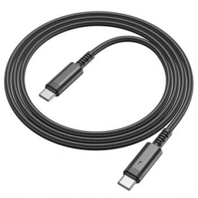 USB-C кабель Borofone BU38 PD 60W LED charging indicator 1.2m Type-C to Type-C- чорний