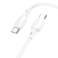 USB-C кабель Borofone BX93 Super power 60W Type-C to Type-C (0.25m)- білий USB-C кабель Borofone BX93 Super power 60W Type-C to Type-C (0.25m)- білий