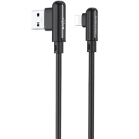 USB кабель Borofone BX58 кутовий (1m / 2.4A) Lightning- чорний USB кабель Borofone BX58 кутовий (1m / 2.4A) Lightning- чорний