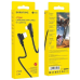 USB кабель Borofone BX58 кутовий (1m / 2.4A) Lightning- чорний