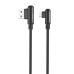 USB кабель Borofone BX58 кутовий (1m / 2.4A) Micro USB- чорний