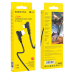 USB кабель Borofone BX58 кутовий (1m / 3A) Type-C- чорний