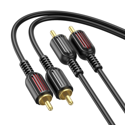 Кабель Borofone BL13 2RCA/2RCA 1.5m- чорний Кабель Borofone BL13 2RCA/2RCA 1.5m- чорний