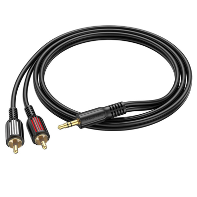 Кабель Borofone BL11 3.5mm/2RCA 1.5m- чорний