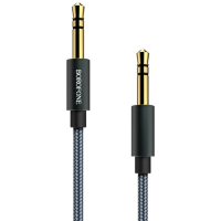 AUX кабель Borofone BL3 textile metal (1m)- сірий AUX кабель Borofone BL3 textile metal (1m)- сірий