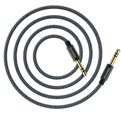 AUX кабель Borofone BL3 textile metal (1m)- сірий