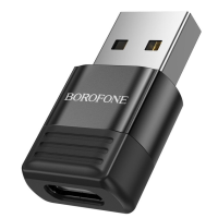 Перехідник Borofone BV18 USB-A male to Type-C female USB2.0 (3A MAX) Перехідник Borofone BV18 USB-A male to Type-C female USB2.0 (3A MAX)