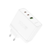 Мережевий зарядний пристрій Borofone BN11 Imperial PD100W GaN (2USB-C+USB-A)- білий