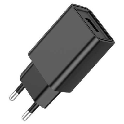 Мережевий зарядний пристрій BOROFONE BA68A (1USB/2.1A)- чорний