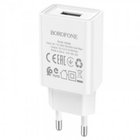 Мережевий зарядний пристрій BOROFONE BA68A (1USB/2.1A)- білий Мережевий зарядний пристрій BOROFONE BA68A (1USB/2.1A)- білий