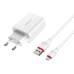 Мережевий зарядний пристрій BOROFONE BA21A 18W (QC3.0) + USB кабель Micro- білий