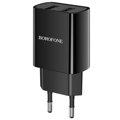 Мережевий зарядний пристрій BOROFONE BA53A (2USB/2.1A)- чорний