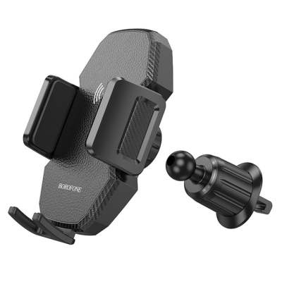 Holder (автотримач) Borofone BH213 15W механічний з бездротовою зарядкою (кріплення у решітку)