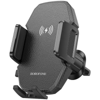 Holder (автотримач) Borofone BH213 15W механічний з бездротовою зарядкою (кріплення у решітку) Holder (автотримач) Borofone BH213 15W механічний з бездротовою зарядкою (кріплення у решітку)