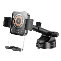 Holder (автотримач) Borofone BH210 15W механічний з бездротовою зарядкою (кріплення на скло або панель) transparent Holder (автотримач) Borofone BH210 15W механічний з бездротовою зарядкою (кріплення на скло або панель) transparent