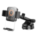 Holder (автотримач) Borofone BH210 15W механічний з бездротовою зарядкою (кріплення на скло або панель) transparent